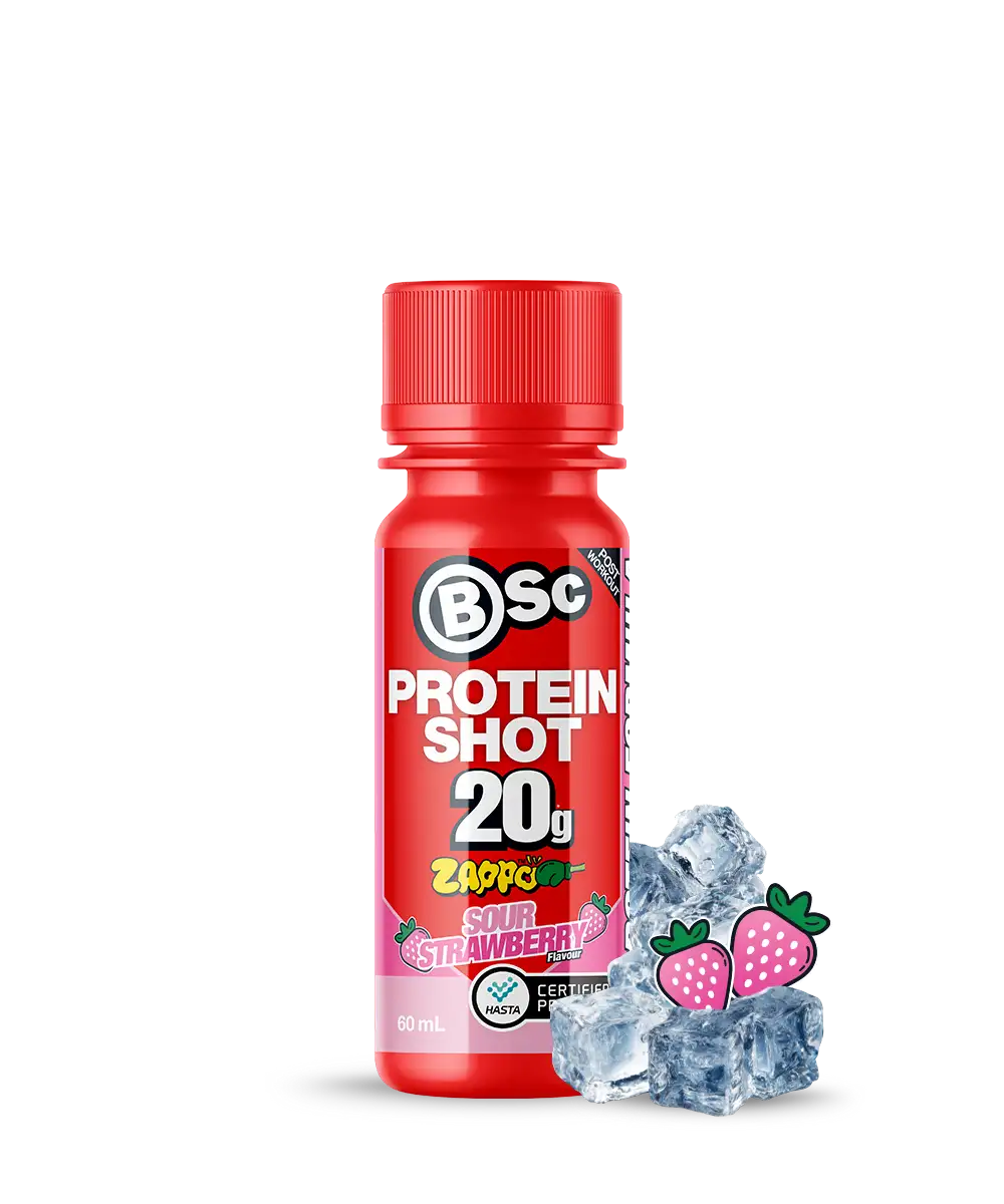 BSc 20g Protein Shot Zappo 12 Pack - Sour Strawberry