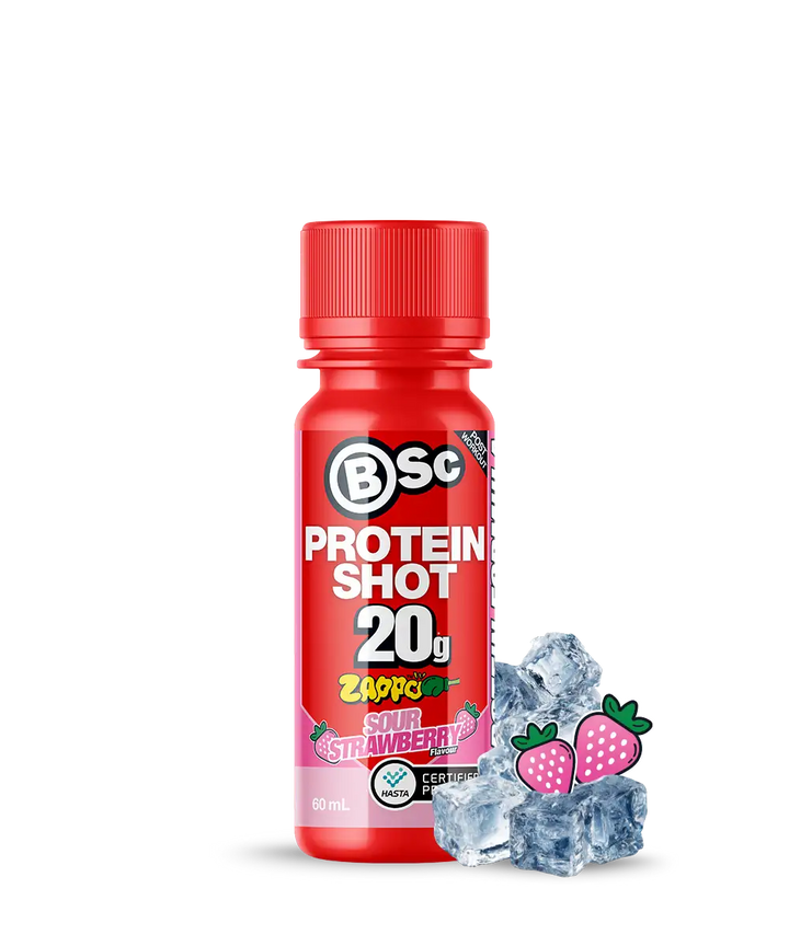 BSc 20g Protein Shot Zappo 12 Pack - Sour Strawberry