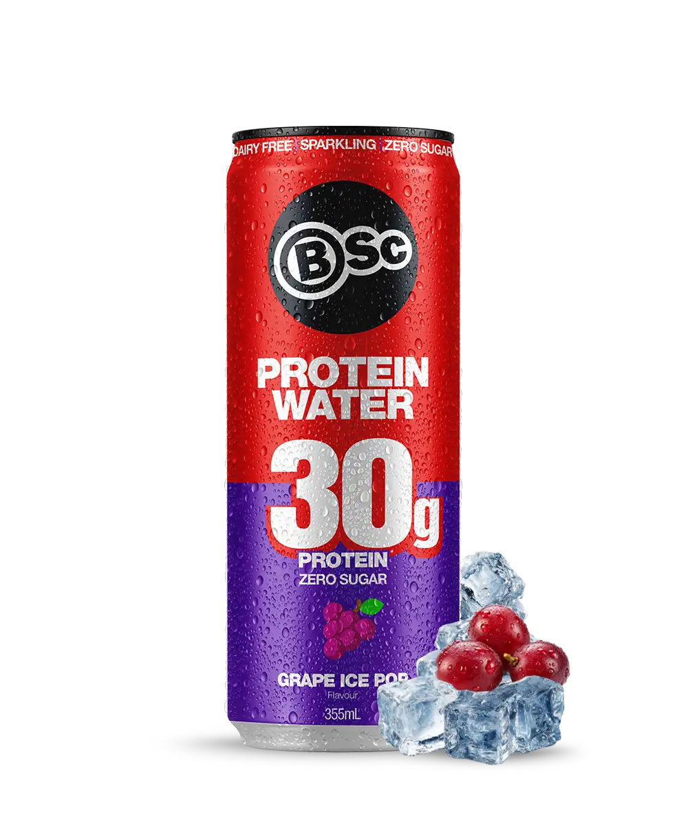 BSc 30g Protein Water Can - Grape Ice Pop 355ml - hero