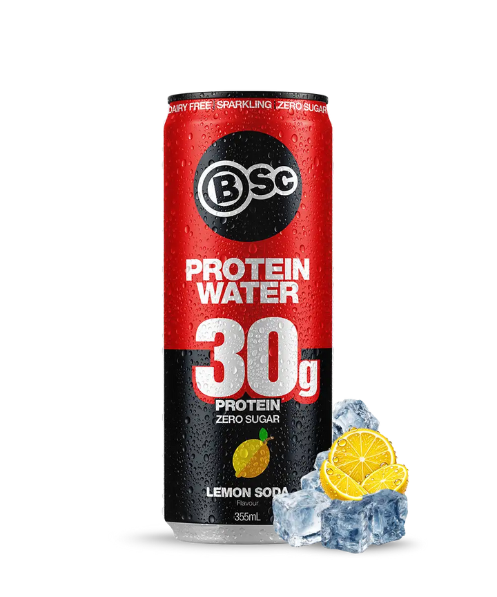 BSc 30g Protein Water Can - Lemon Soda 355ml - hero