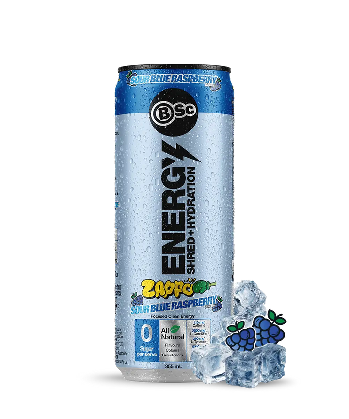 BSc Energy Shred+Hydration Zappo - Sour Blue Raspberry 355ml - hero
