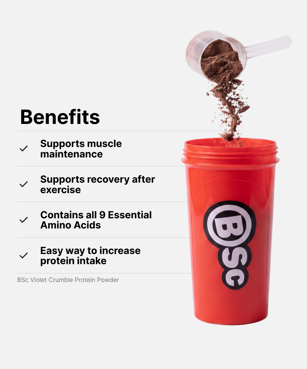 BSc x Violet Crumble Protein Powder - lifestyle image