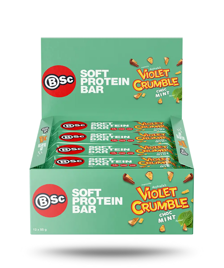 BSc x Violet Crumble Soft Protein Bar 12 Pack - Choc Mint